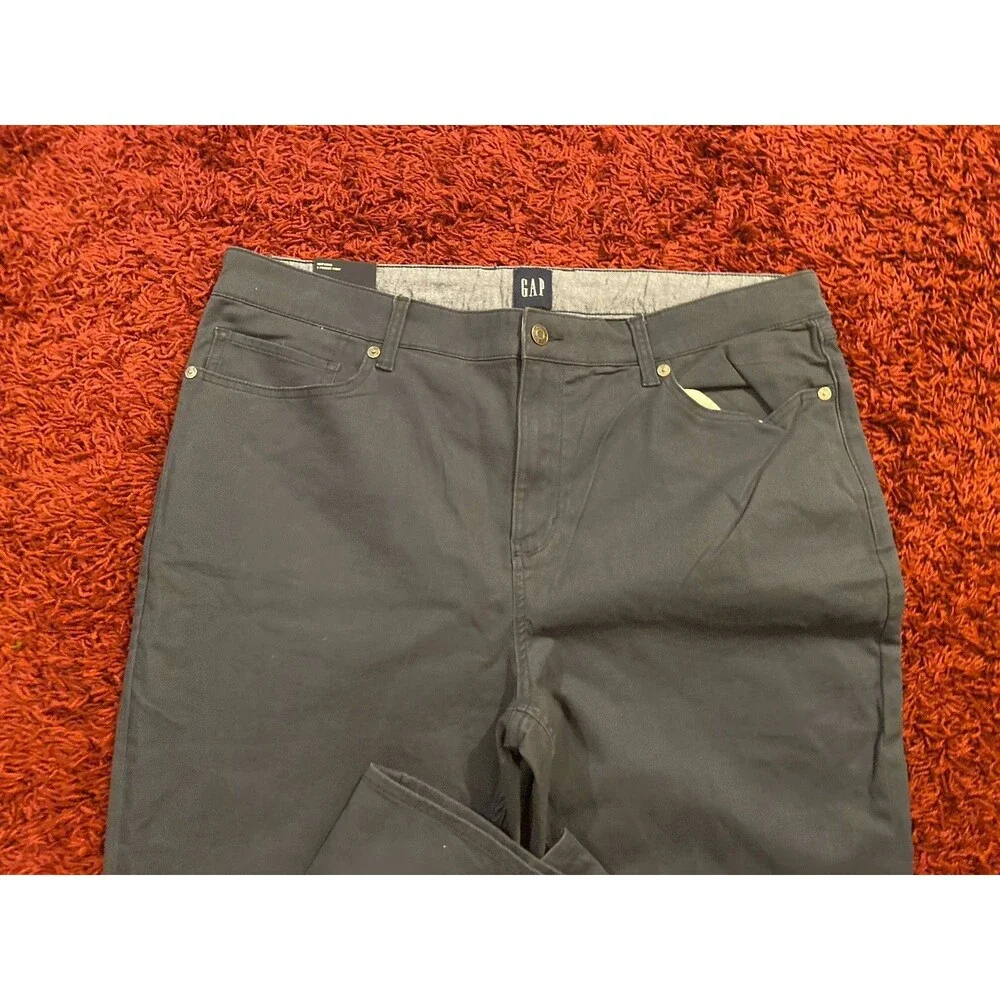 GAP 5 Pockets Utility Pants Men’s 40X32 Stretch Twill Slim Gray Trousers